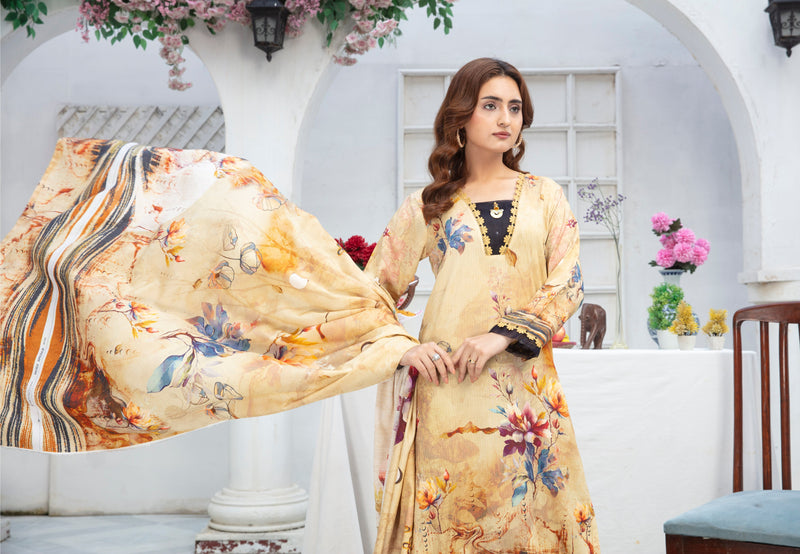 ALEEZAY Viscose Print Shirt & Dupatta VOL-2467