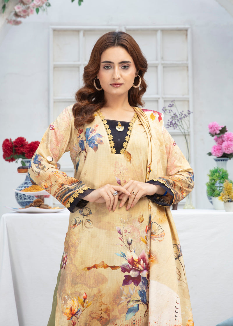 ALEEZAY Viscose Print Shirt & Dupatta VOL-2467