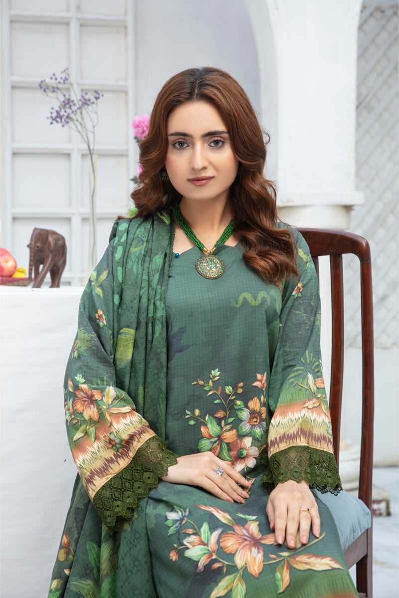 ALEEZAY Viscose Print Shirt & Dupatta VOL-2467
