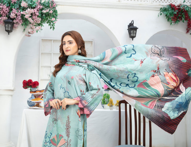 ALEEZAY Viscose Print Shirt & Dupatta VOL-2467
