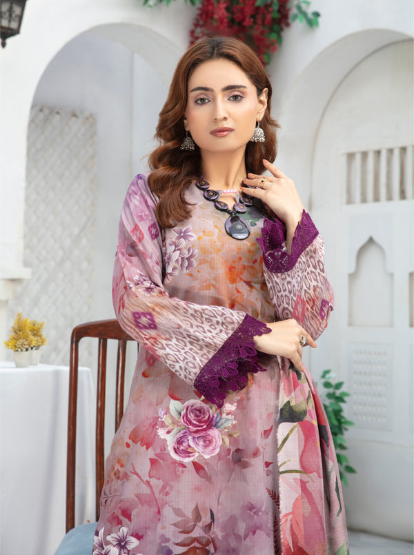 ALEEZAY Viscose Print Shirt & Dupatta VOL-2467