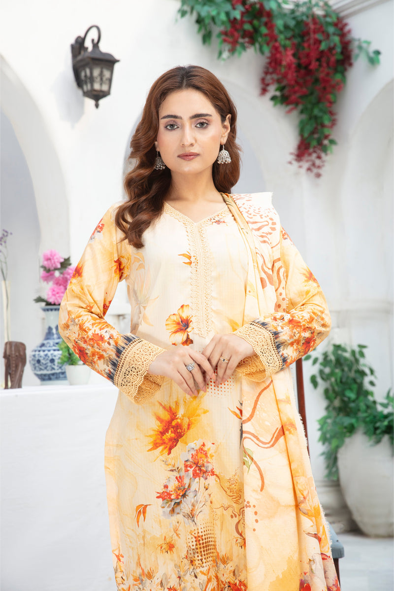 ALEEZAY Viscose Print Shirt & Dupatta VOL-2467
