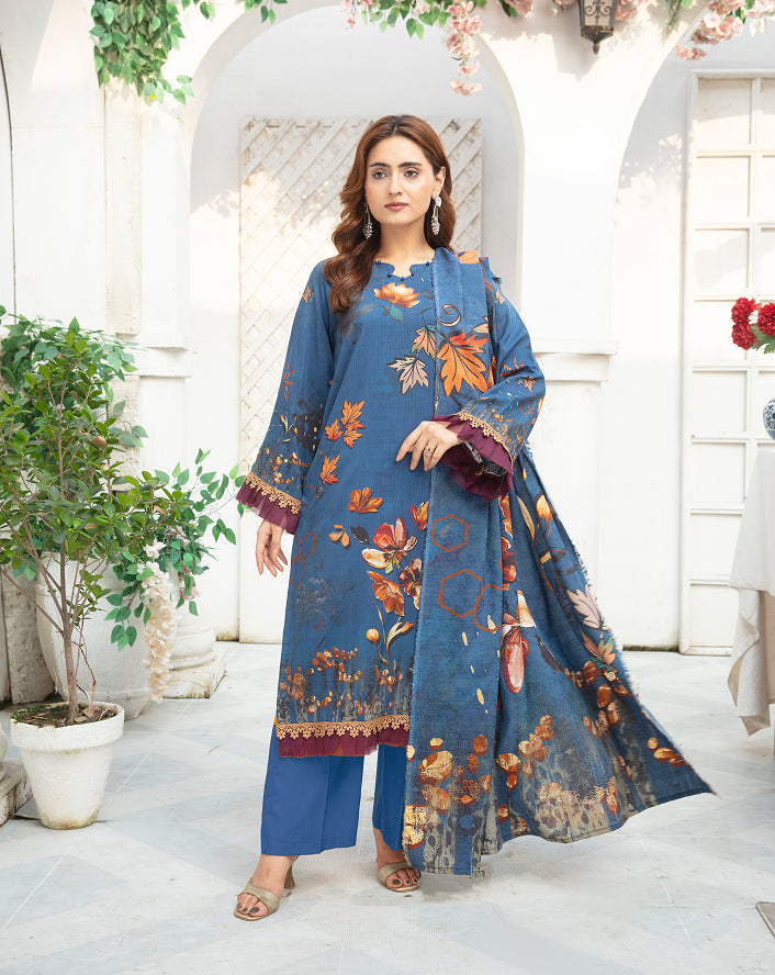 ALEEZAY Viscose Print Shirt & Dupatta VOL-2467