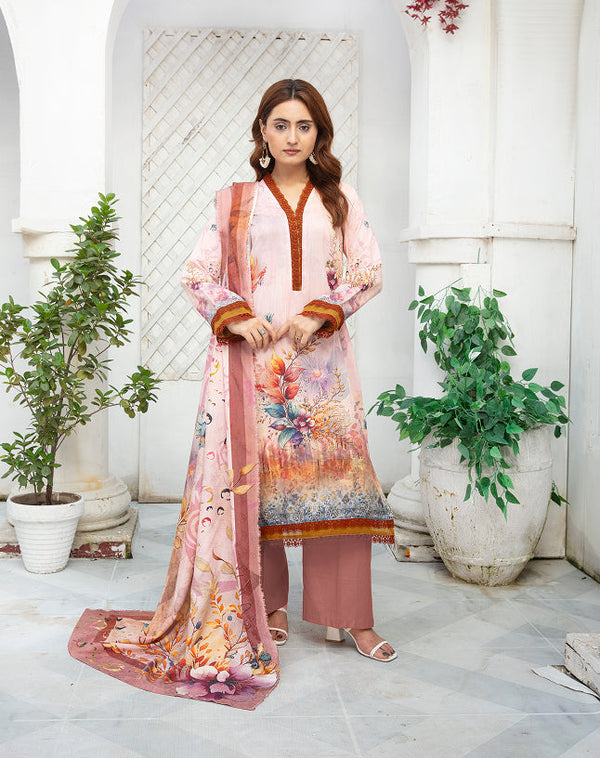 ALEEZAY Viscose Print Shirt & Dupatta VOL-2467