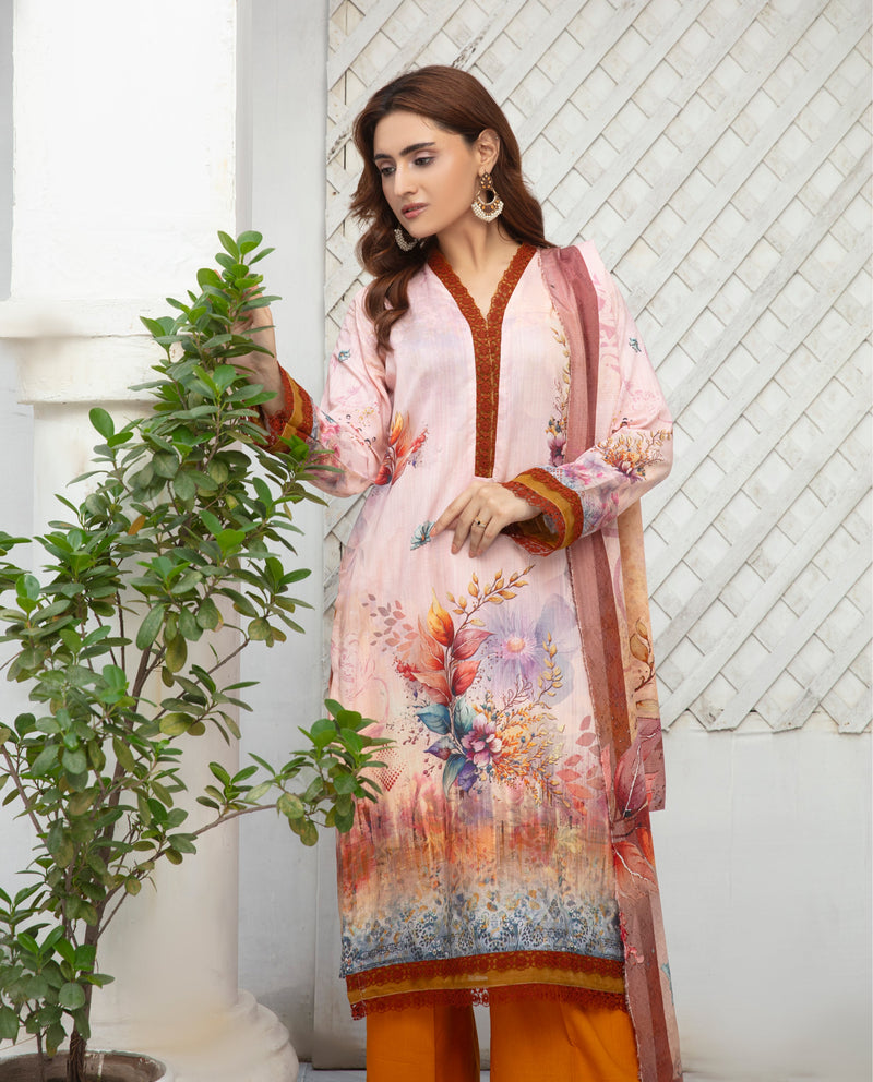 ALEEZAY Viscose Print Shirt & Dupatta VOL-2467