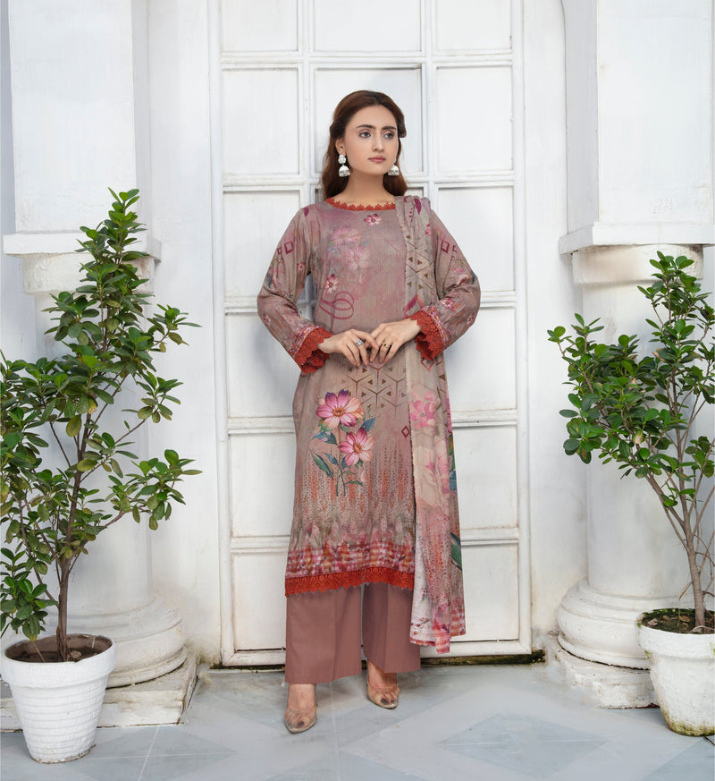 ALEEZAY Viscose Print Shirt & Dupatta VOL-2467