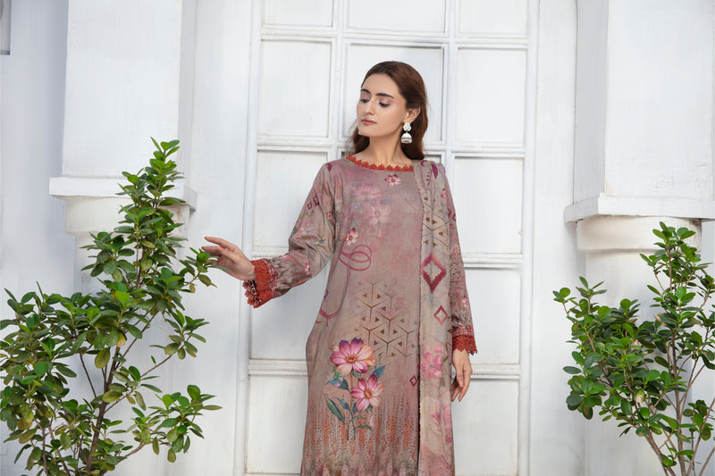 ALEEZAY Viscose Print Shirt & Dupatta VOL-2467