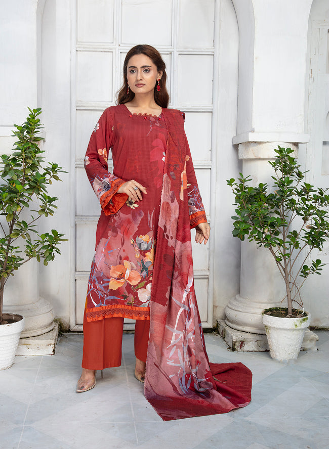 ALEEZAY Viscose Print Shirt & Dupatta VOL-2467