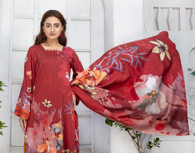 ALEEZAY Viscose Print Shirt & Dupatta VOL-2467