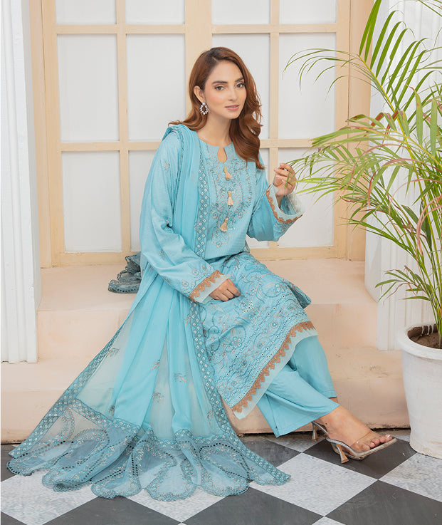 HINA Viscose EMB Shirt & Dupatta VOL-2405