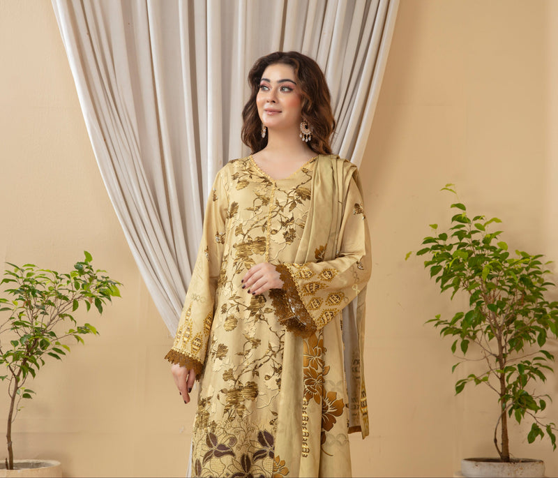 Koh-e-Noor Viscose EMB Shirt & Dupatta Vol-2453