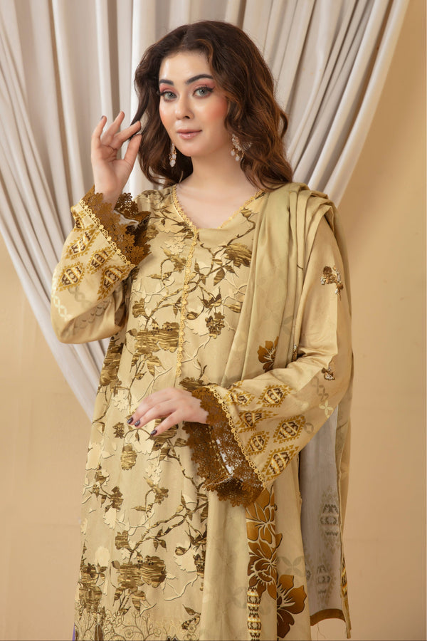 Koh-e-Noor Viscose EMB Shirt & Dupatta Vol-2453