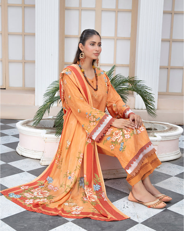 ALEEZAY Viscose EMB Shirt & Dupatta VOL-2465