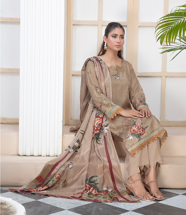 ALEEZAY Viscose EMB Shirt & Dupatta VOL-2465
