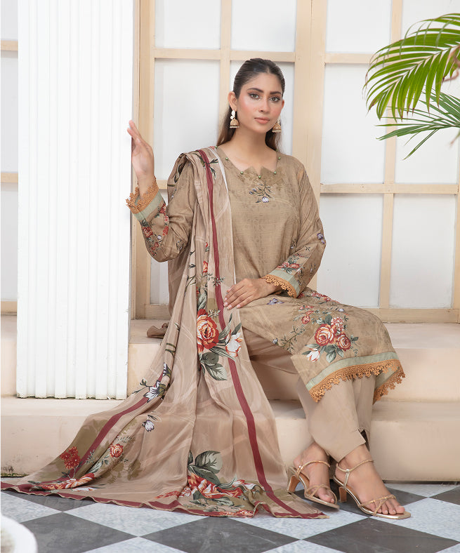 ALEEZAY Viscose EMB Shirt & Dupatta VOL-2465