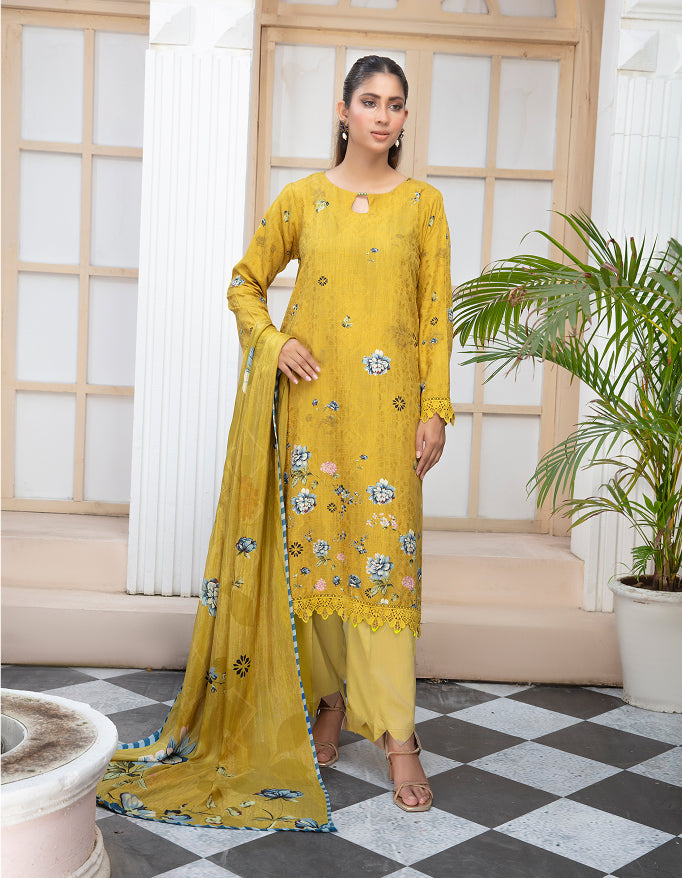 ALEEZAY Viscose EMB Shirt & Dupatta VOL-2465