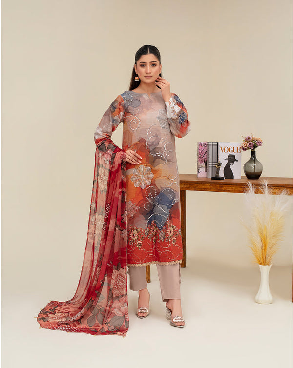 ALEEZAY Viscose Print Shirt & Dupatta VOL-2480