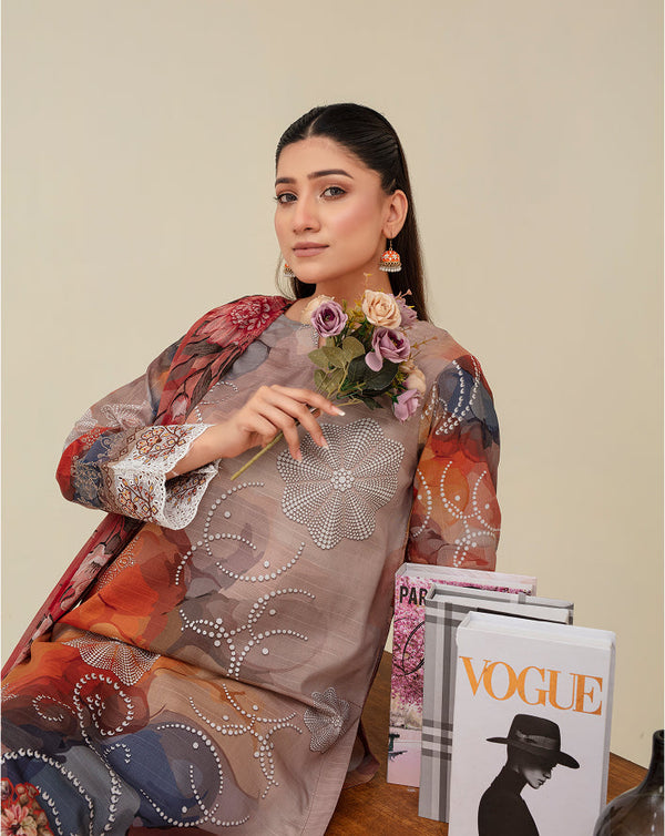 ALEEZAY Viscose Print Shirt & Dupatta VOL-2480
