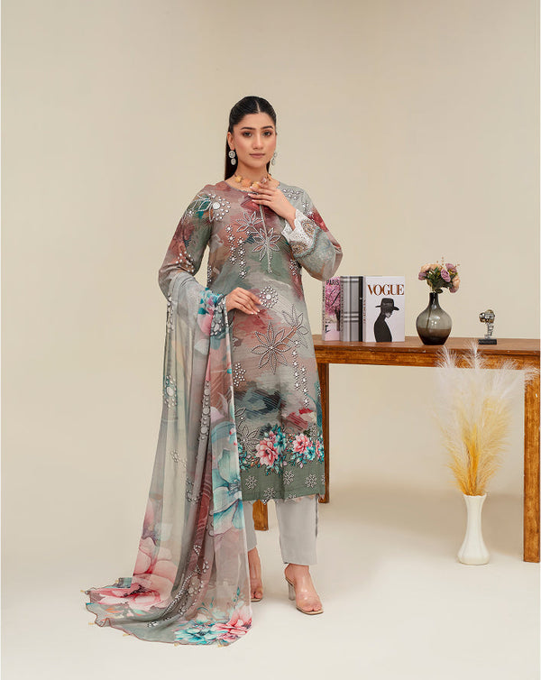 ALEEZAY Viscose Print Shirt & Dupatta VOL-2480