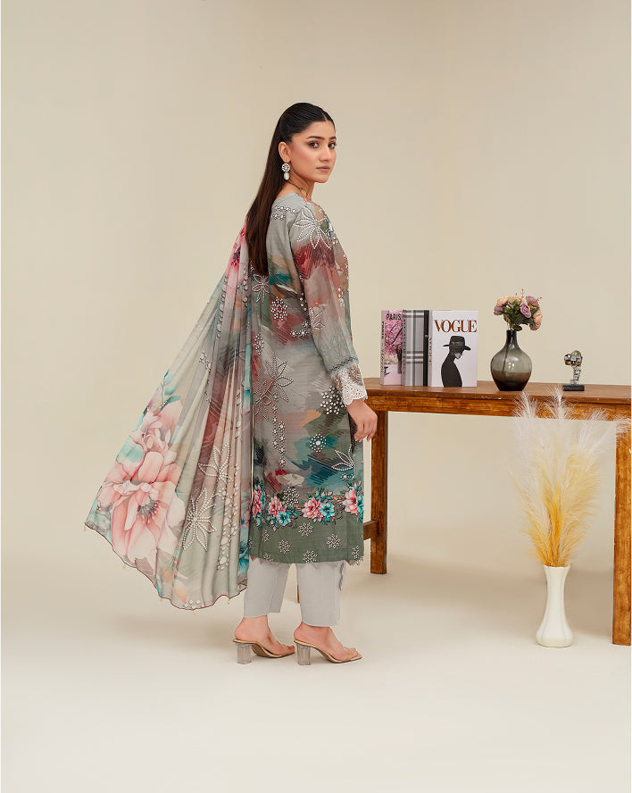 ALEEZAY Viscose Print Shirt & Dupatta VOL-2480