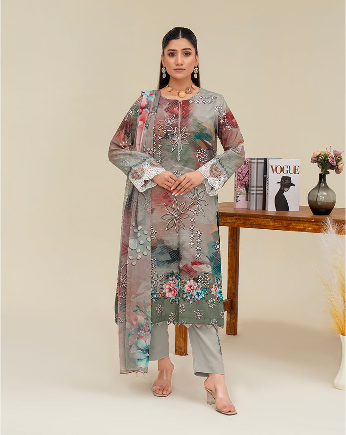 ALEEZAY Viscose Print Shirt & Dupatta VOL-2480