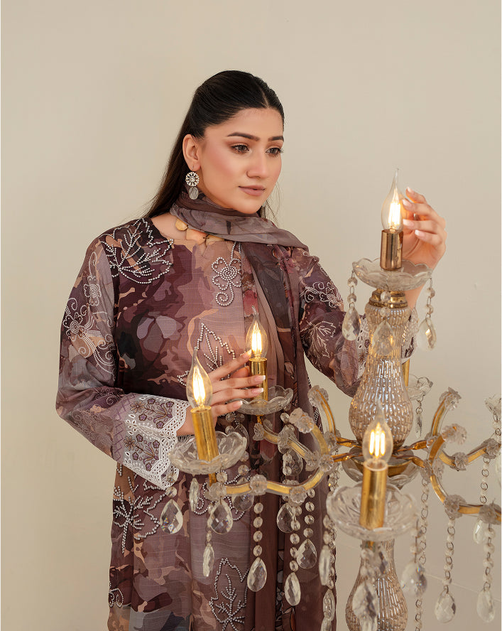 ALEEZAY Viscose Print Shirt & Dupatta VOL-2480