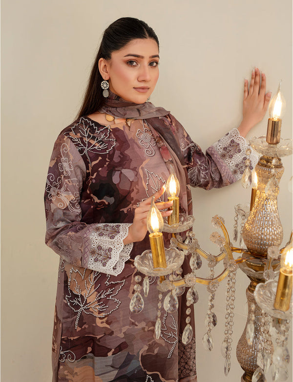 ALEEZAY Viscose Print Shirt & Dupatta VOL-2480