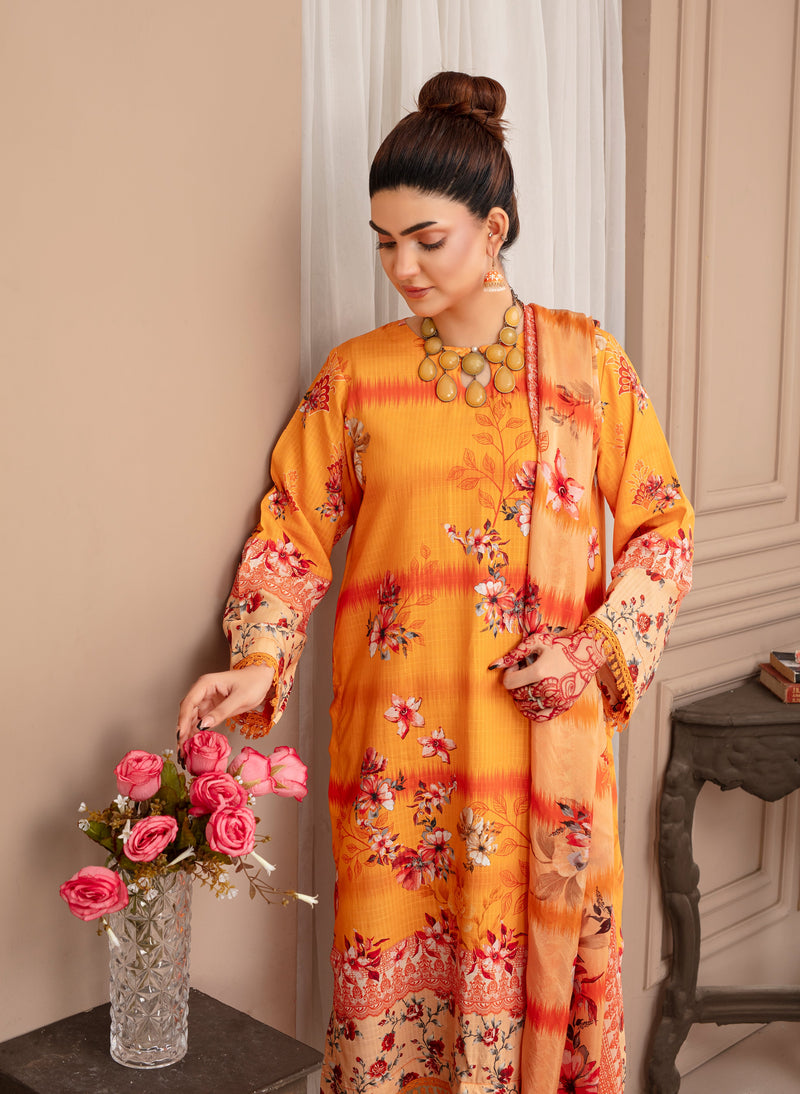 ALEEZAY Viscose PRINT Shirt & Dupatta Vol-2468