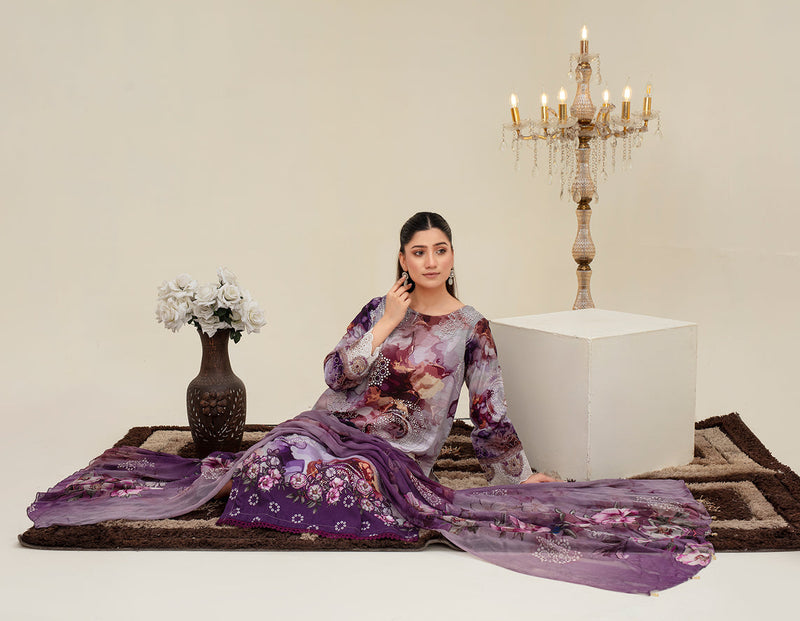 ALEEZAY Viscose Print Shirt & Dupatta VOL-2480