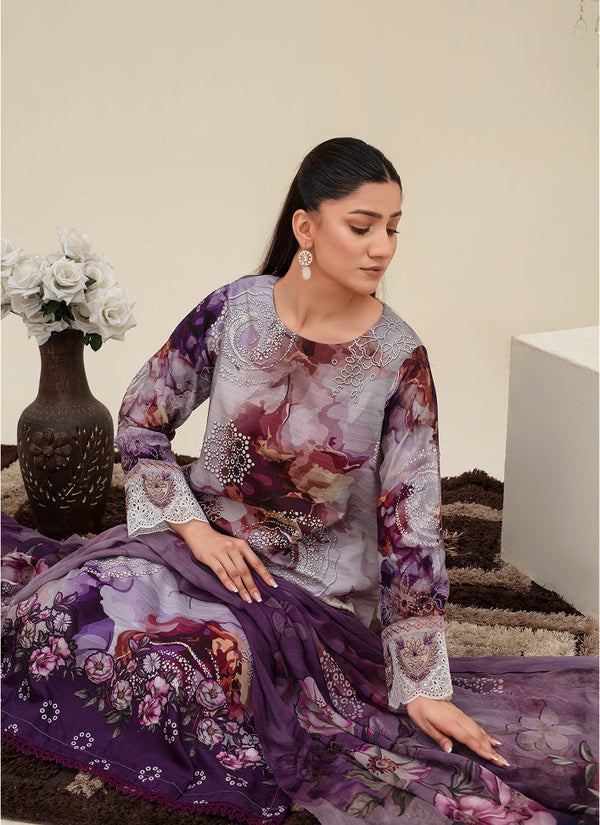 ALEEZAY Viscose Print Shirt & Dupatta VOL-2480