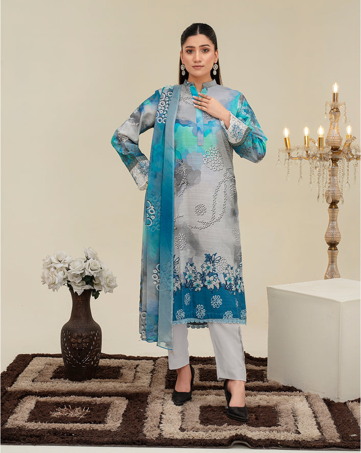 ALEEZAY Viscose Print Shirt & Dupatta VOL-2480