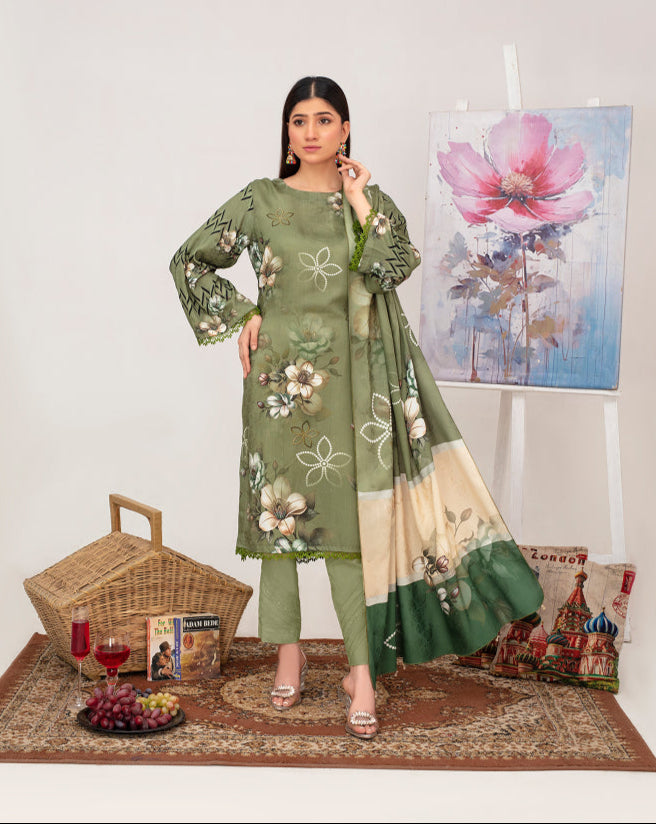 ALEEZAY Viscose Print Shirt & Dupatta Vol-2455