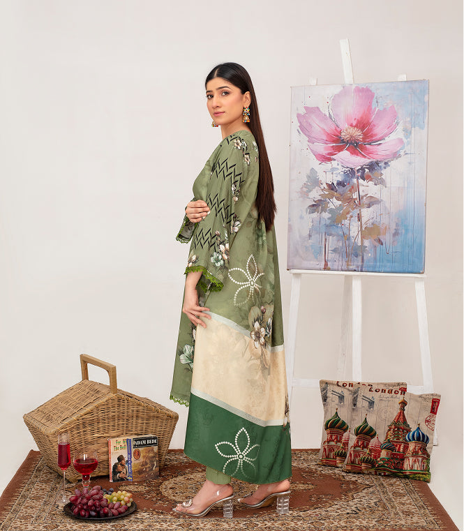 ALEEZAY Viscose Print Shirt & Dupatta Vol-2455