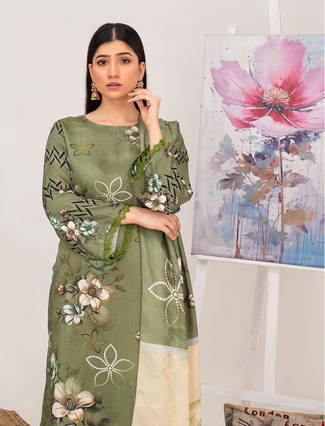 ALEEZAY Viscose Print Shirt & Dupatta Vol-2455