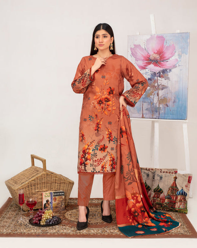 ALEEZAY Viscose Print Shirt & Dupatta Vol-2455