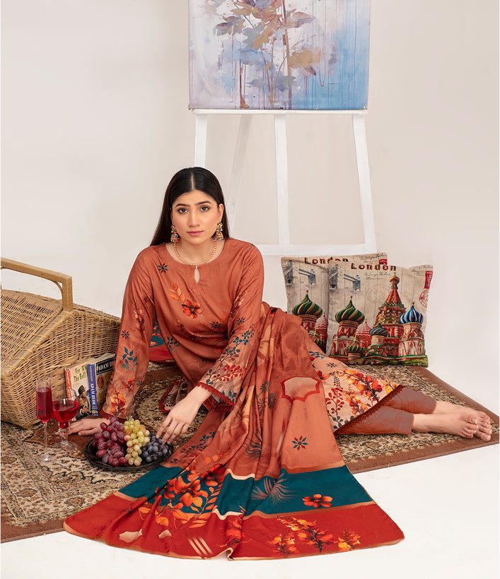 ALEEZAY Viscose Print Shirt & Dupatta Vol-2455
