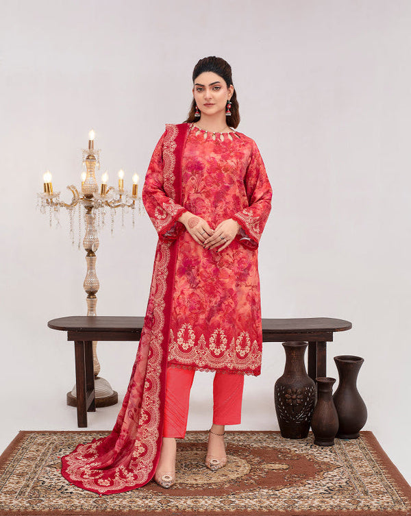 ALEEZAY Viscose Print Shirt & Dupatta VOL-2471