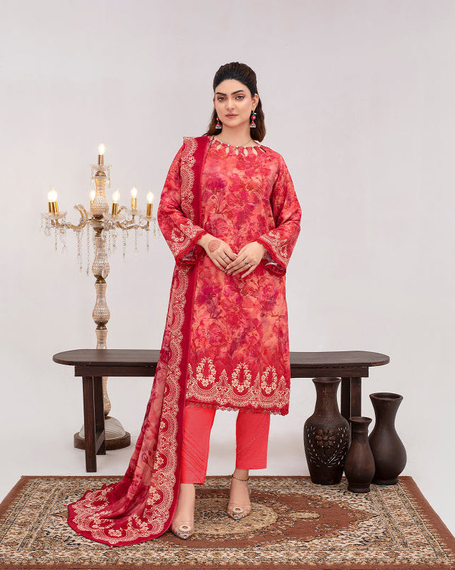 ALEEZAY Viscose Print Shirt & Dupatta VOL-2471