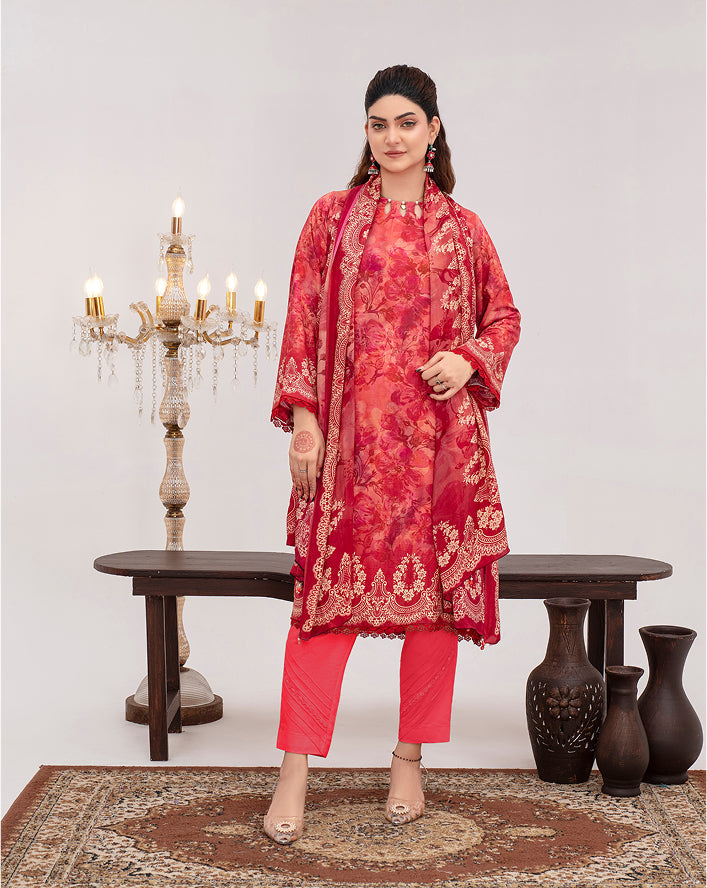 ALEEZAY Viscose Print Shirt & Dupatta VOL-2471