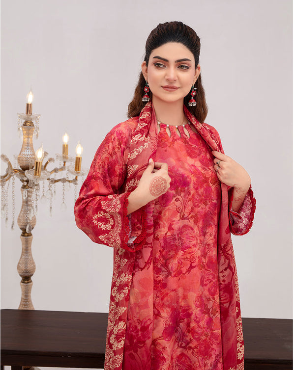 ALEEZAY Viscose Print Shirt & Dupatta VOL-2471