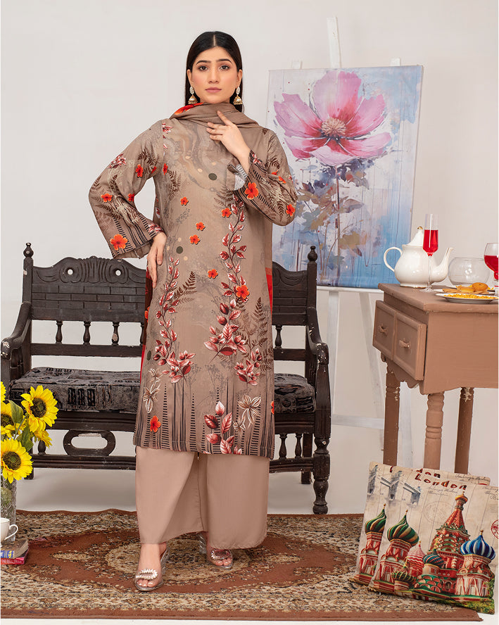 ALEEZAY Viscose Print Shirt & Dupatta Vol-2455