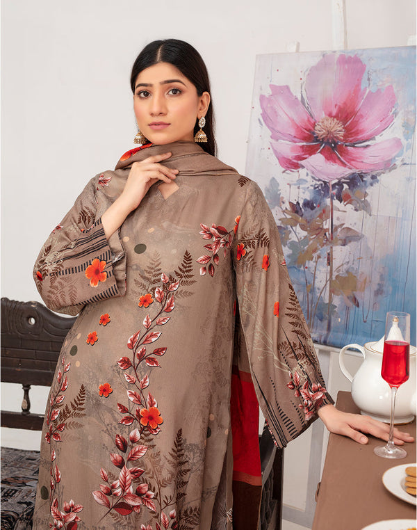 ALEEZAY Viscose Print Shirt & Dupatta Vol-2455