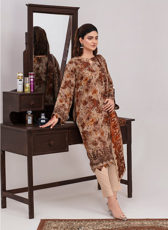 ALEEZAY Viscose Print Shirt & Dupatta VOL-2471