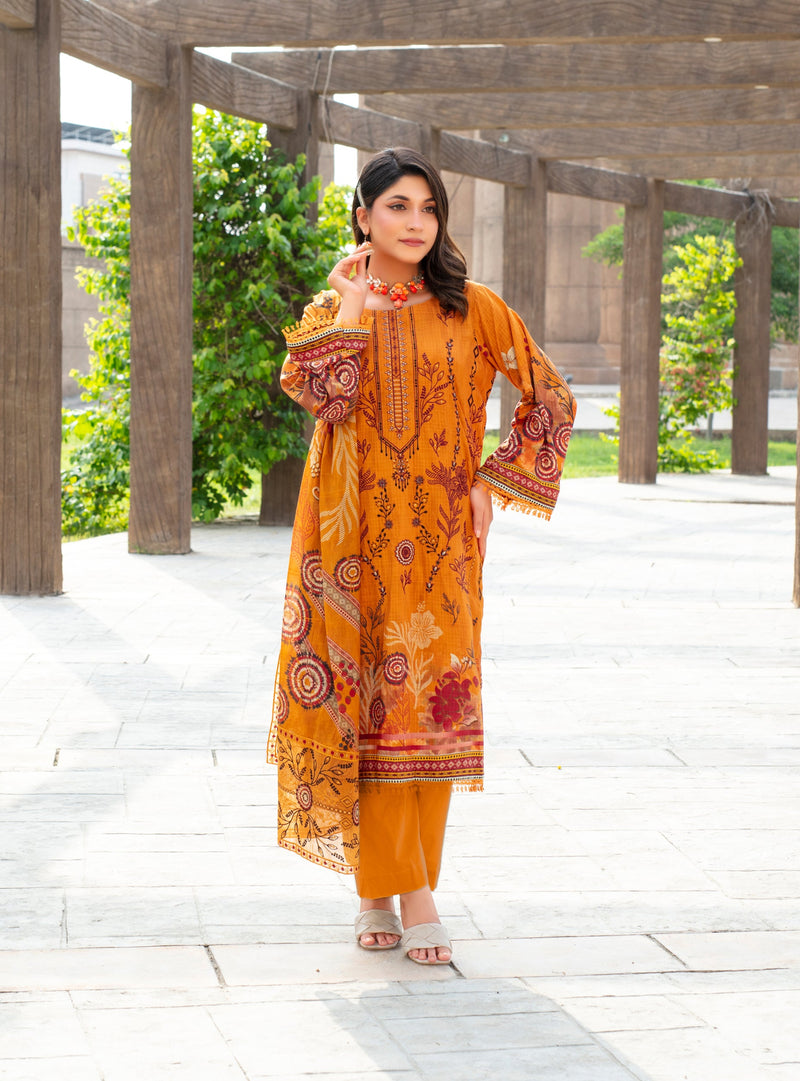 SAFEENA Viscose EMB Shirt & Dupatta Vol-2457