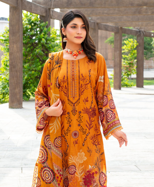 SAFEENA Viscose EMB Shirt & Dupatta Vol-2457
