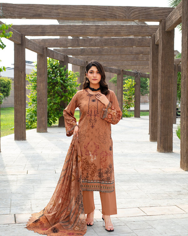 SAFEENA Viscose EMB Shirt & Dupatta Vol-2457