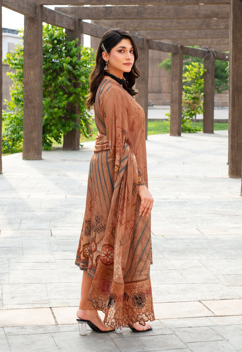 SAFEENA Viscose EMB Shirt & Dupatta Vol-2457