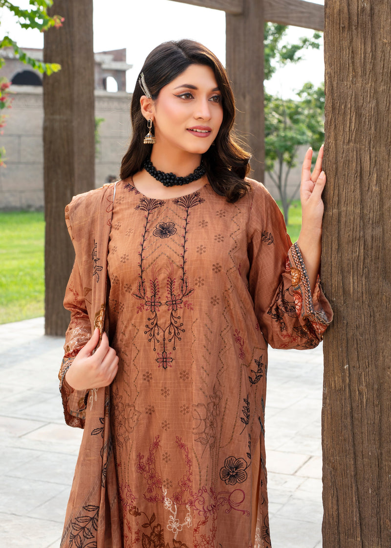 SAFEENA Viscose EMB Shirt & Dupatta Vol-2457