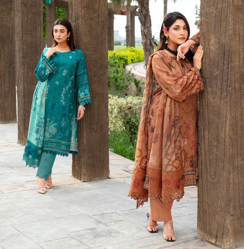 SAFEENA Viscose EMB Shirt & Dupatta Vol-2457