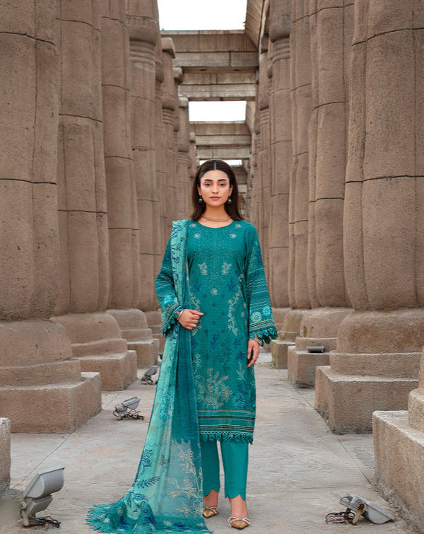 SAFEENA Viscose EMB Shirt & Dupatta Vol-2457